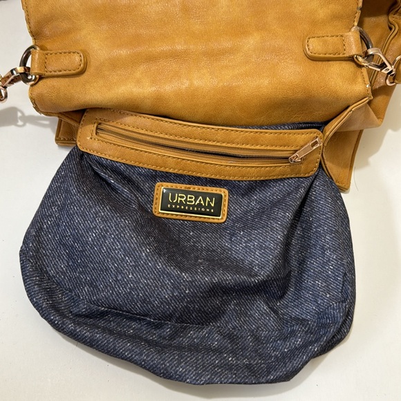 $ PRICE DROP URBAN Expressions Large Tan Use Crossbody Bag - Picture 11 of 15
